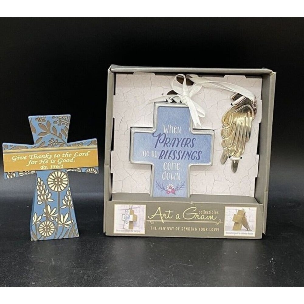Art A Gram When Prayers Go Up Blessings Come Down Plaque & Cross